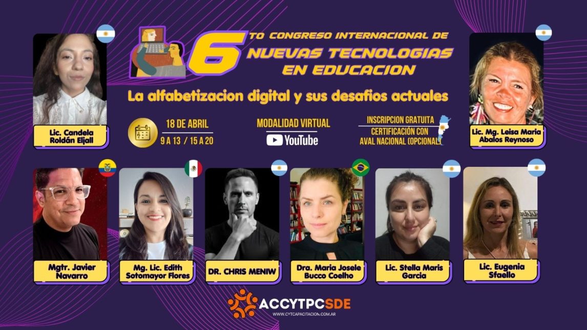 Congreso internacional gratuito sobre educación y tecnología se realizará desde Santiago del Estero