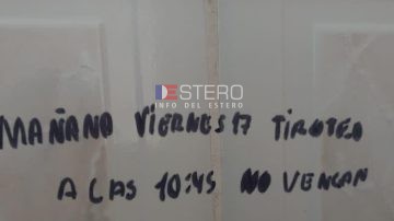 “Mañana tiroteo a las 10:45 no vengan”: apareció una amenaza en un colegio de Añatuya