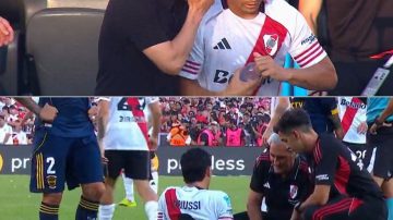 Preocupación en River: Driussi salió lesionado en pleno Superclásico