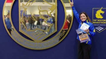 Una añatuyense corre el Maratón de Boston en Estados Unidos