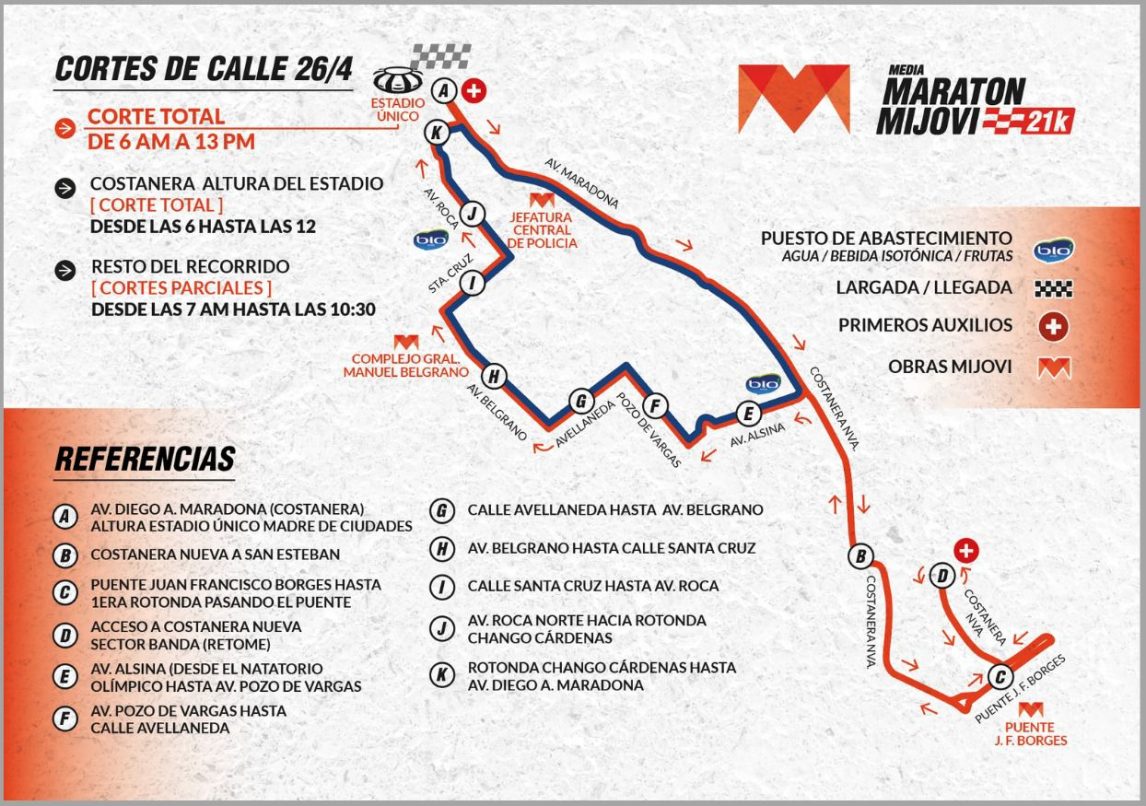 Se viene la Maratón Mijovi y habrá cortes de tránsito en la ciudad