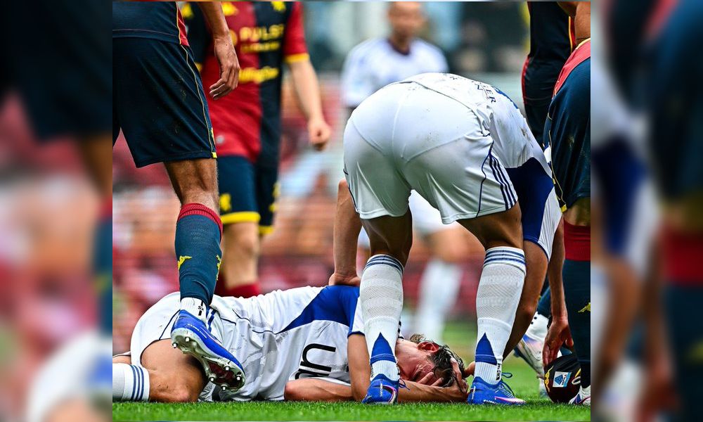 Nico Paz encendió las alarmas en Como tras un duro golpe en la cabeza