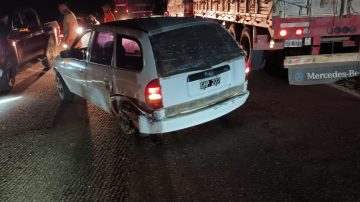 Un menor herido tras un choque frontal provocado por un desperfecto mecánico en Ruta 9