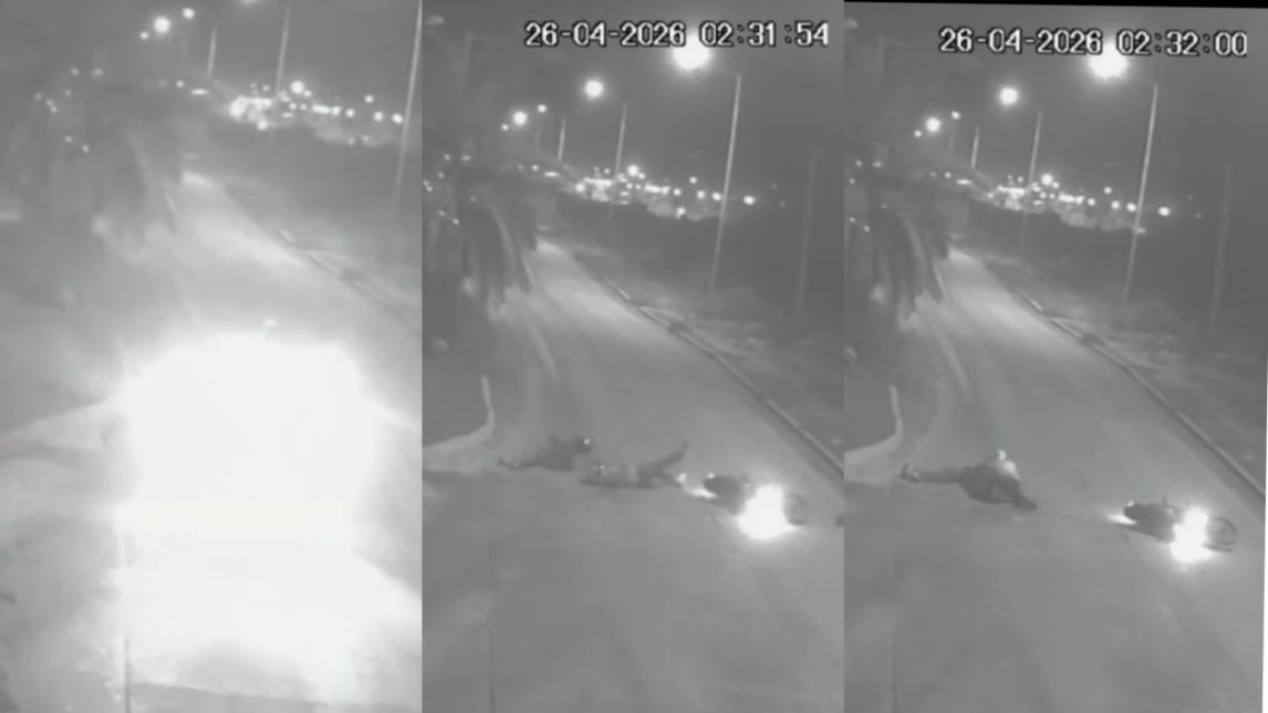 Buscan al conductor de un auto que embistió y abandonó a una pareja en La Banda