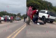 Fuerte accidente sobre Ruta 9: un motociclista resultó herido tras chocar con una camioneta