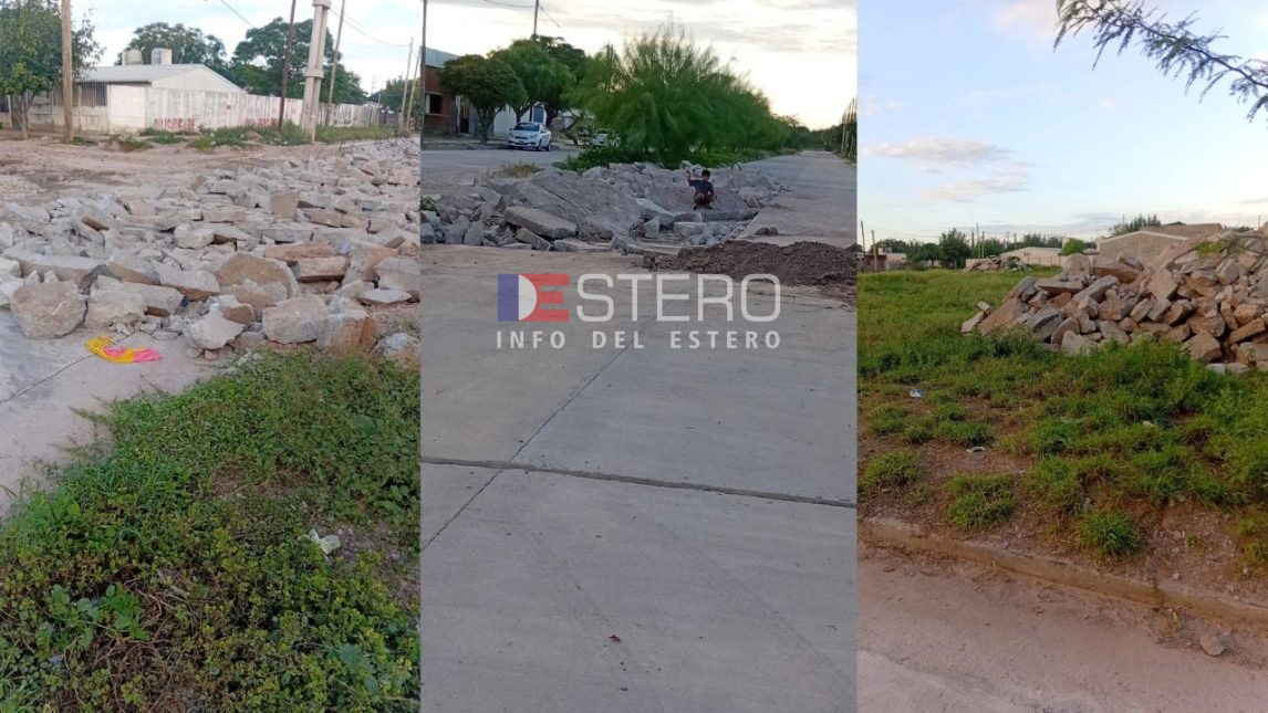 Denuncian hundimiento del pavimento y graves problemas de cloacas en barrio Belén