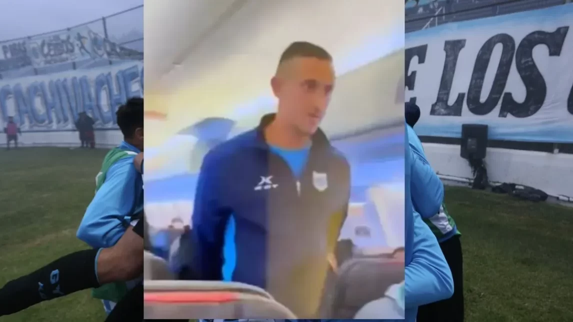 Escándalo en un vuelo: un futbolista gritó “bomba” y lo retiraron esposado