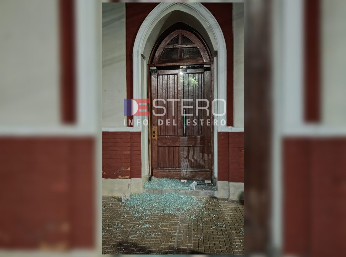 Vándalos destruyeron los vidrios de la capilla San Cayetano del barrio Centenario
