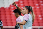 La santiagueña Belén Spenig anotó un doblete en la histórica goleada 10 a 0 de la Liga de Quito al Emelec