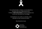 Pesar en la UNSE por el fallecimiento de la profesora María Rosa Gómez