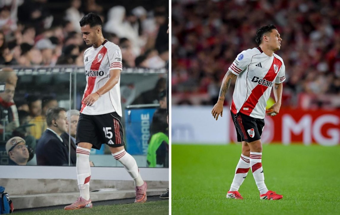 Fausto Vera y Juanfer Quinteros salieron lesionados en River previo al Superclásico