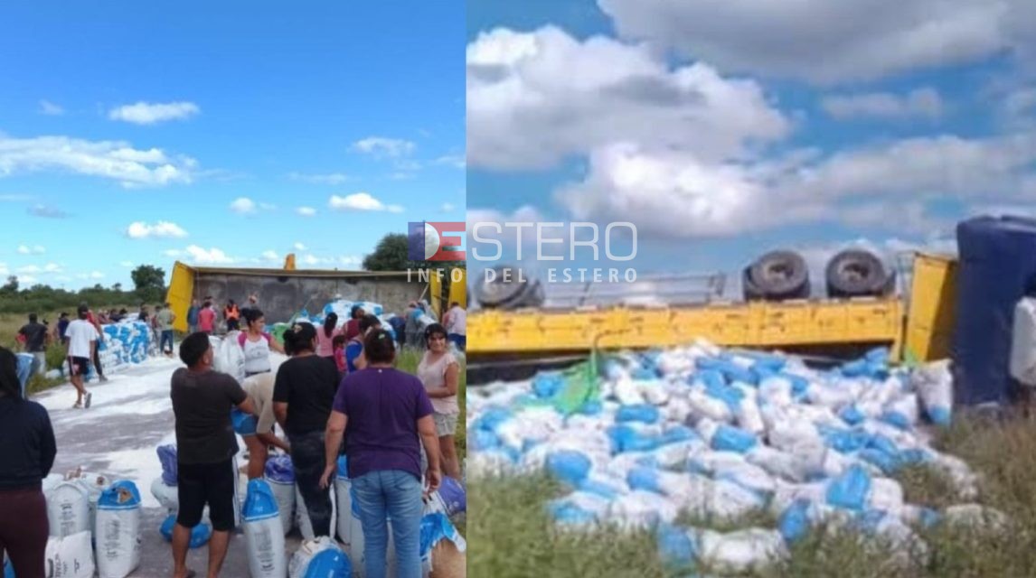 Tras un vuelco en la Ruta 92, el responsable de la carga de harina suplicó no llevarla: “Tengan piedad”