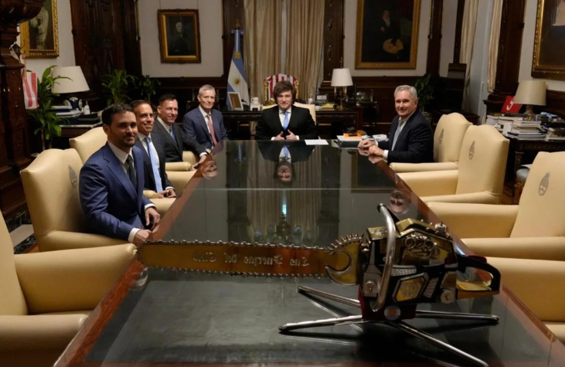 Javier Milei recibió en Casa Rosada el empresario Peter Thiel