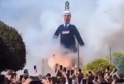 En España quemaron el muñeco de Netanyahu y desataron un escándalo diplomático con Pedro Sánchez
