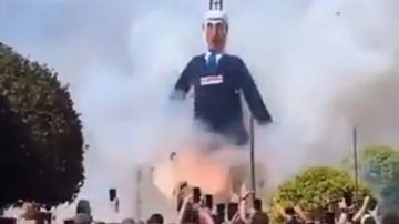 En España quemaron el muñeco de Netanyahu y desataron un escándalo diplomático con Pedro Sánchez