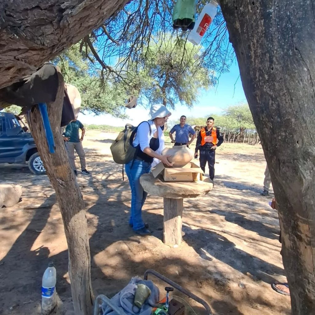 Personal de Patrimonio acudió al rescate de las piezas arqueológicas halladas en Los Mistoles