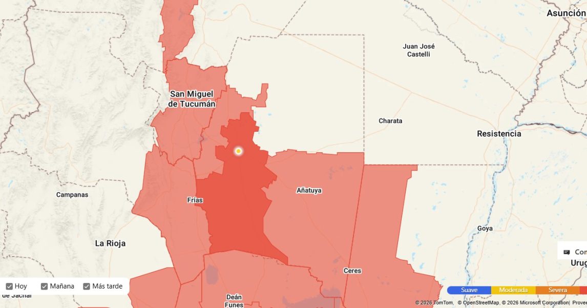 Emiten un alerta por tormentas severas para gran parte de Santiago del Estero