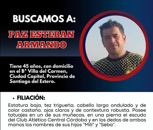 Buscan a un hombre del B° Villa del Carmen que salió de su casa hace más de una semana y no regresó