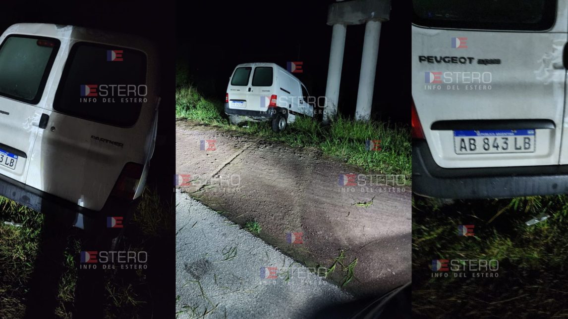 Extraño accidente cerca de Villa Robles: chocaron y abandonaron la camioneta