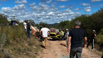 Accidentada jornada del Rally Santiagueño en Ojo de Agua con violentos vuelcos