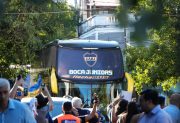 Boca llegó a Santiago del Estero y fue recibido por una multitud de hinchas