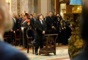 Javier Milei participó del Tedeum en la Catedral Metropolitana acompañado de Jorge Macri y Adorni