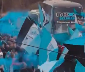 Belgrano recibió un multitudinario banderazo antes de viajar para enfrentar a Argentinos