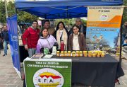 Oportunidad única: estudiantes de la EFA Nº26 de Garza comercializan miel frente a la Catedral Basílica