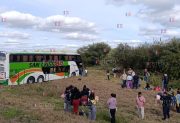 Un colectivo de la empresa San Cristóbal despistó en la Ruta 34 y hay pasajeros heridos