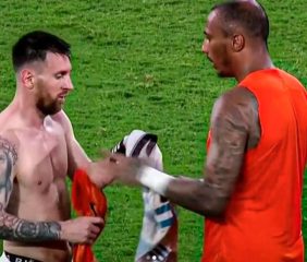 El héroe de Curazao que intercambió camiseta con Messi en el Madre de Ciudades
