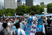 Dallas se tiñó de celeste y blanco: multitudinario banderazo para la Selección