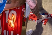 Enojo en Atlético de Madrid: hinchas quemaron una camiseta de Julián Álvarez