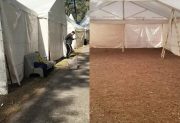 Va tomando forma: comenzaron a levantar las carpas para la Feria Artesanal
