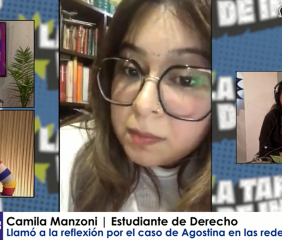 Camila Manzoni, estudiante de abogacia, reflexionó en la TDI sobre el femicidio de Agostina Vega