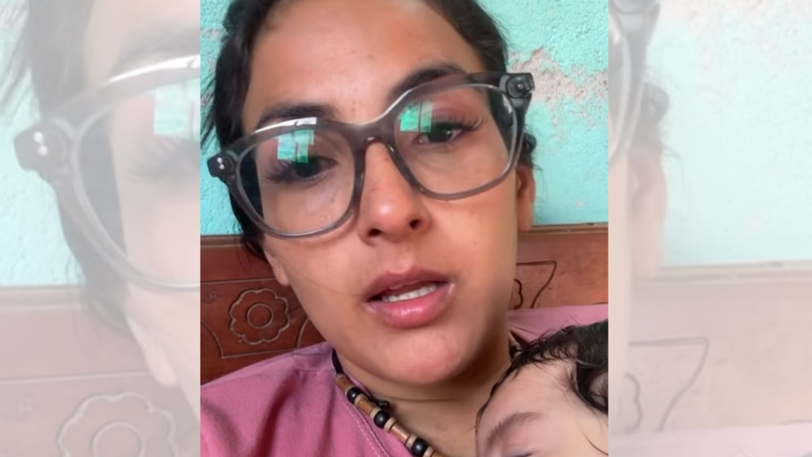 Una infuencer bandeña agradeció a policías de la Comisaría Rincón Viejo por auxiliar a su bebé que no podía respirar