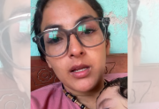 Una influencer bandeña agradeció a policías de la Comisaría Rincón Viejo por auxiliar a su bebé que no podía respirar