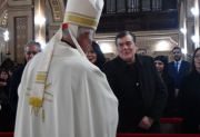 El senador Gerardo Zamora participó de la entronización de la imagen de San Charbel Makhlouf en la Catedral Basilica