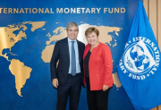 Kristalina Georgieva ya se encuentra en Buenos Aires y fue recibida por Caputo