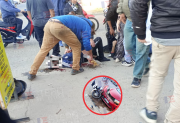 Choque entre un auto y una moto en La Banda: dos jóvenes resultaron heridos