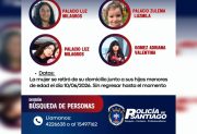 Buscan en Santiago a una mujer y sus tres hijas oriundas de Paraná