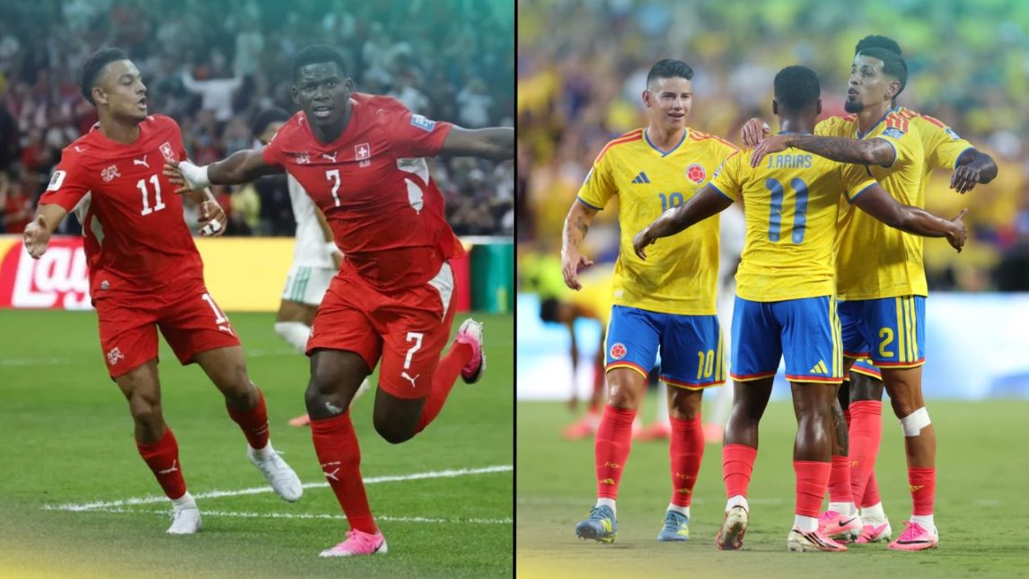 Suiza y Colombia se juegan el pase a cuartos de Mundial 2026: formaciones y cómo ver en vivo