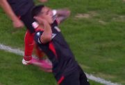 VIDEO | El Toro Morales convirtió y festejó con el Topo Gigio en el Monumental