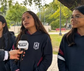 Alumnos del Colegio Belén repartieron desayunos y llevaron un gesto solidario a vecinos del centro