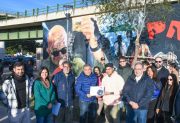 Presentaron el mural en homenaje al Indio Solari en el Paseo de los Food Trucks
