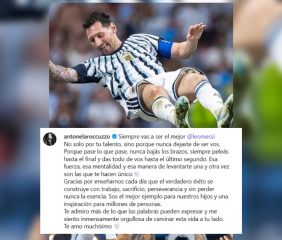Antonela Roccuzzo a Messi: “Sos el mejor ejemplo para nuestros hijos y una inspiración para millones de personas”