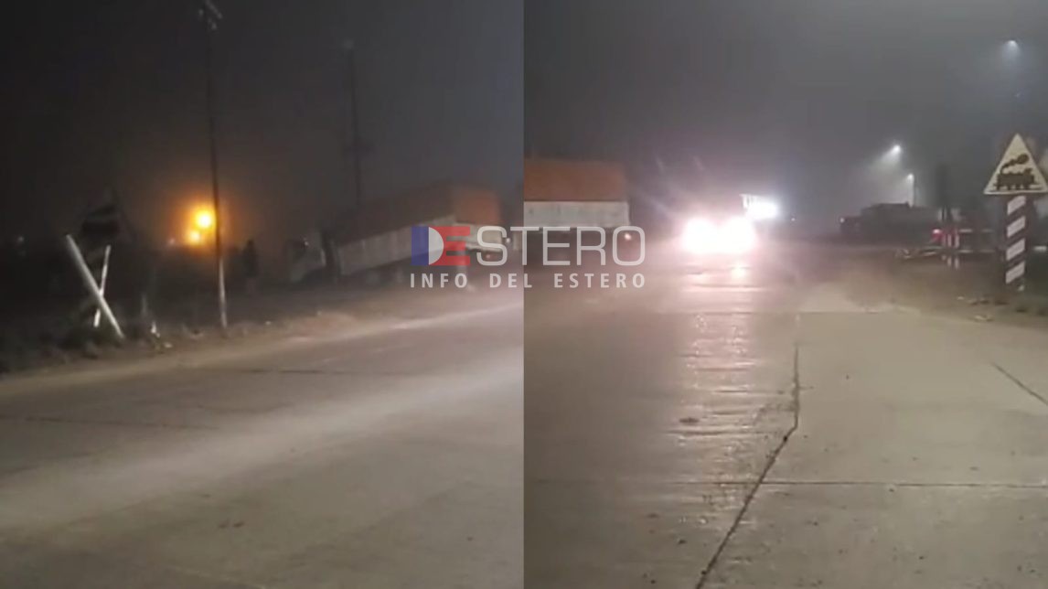 Fuerte choque entre un camión y un tren en la ruta 34 vieja: no hubo heridos